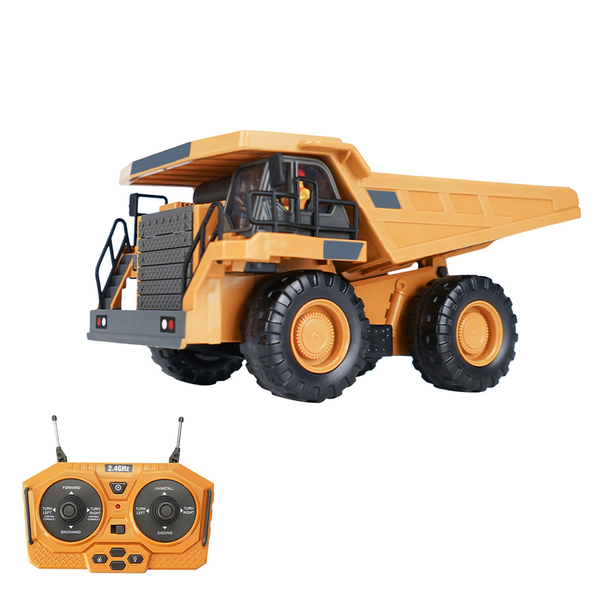 11-Channel RC Excavator 1:20 with Lights and Sound