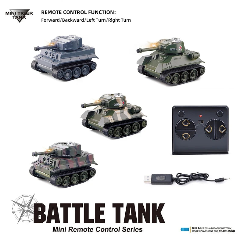 Mini RC Battle Tank 1:100