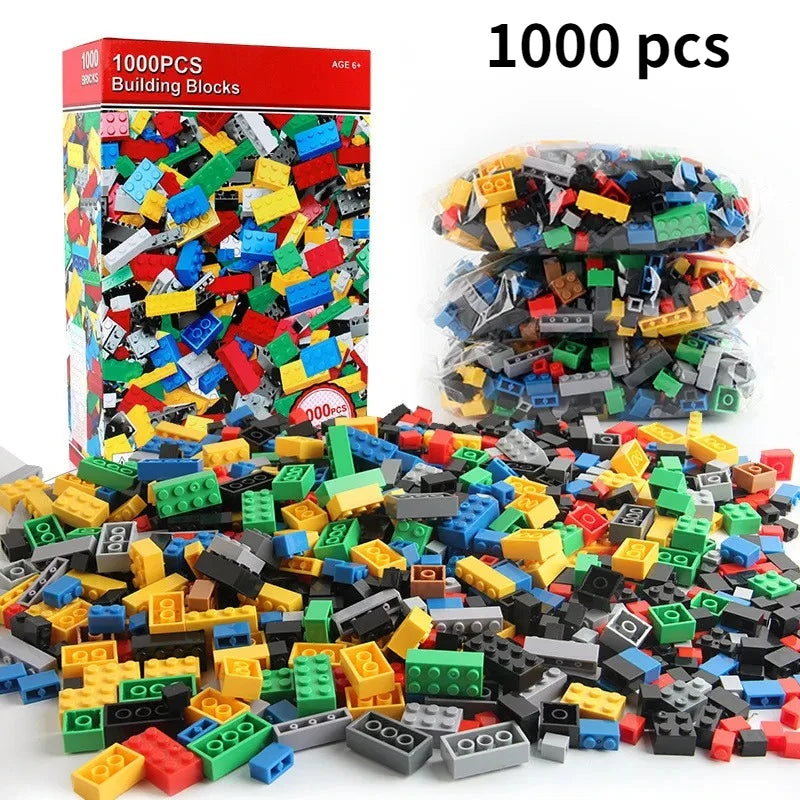 Classic Building Bricks Bulk Set (300 to 1000 Pieces)