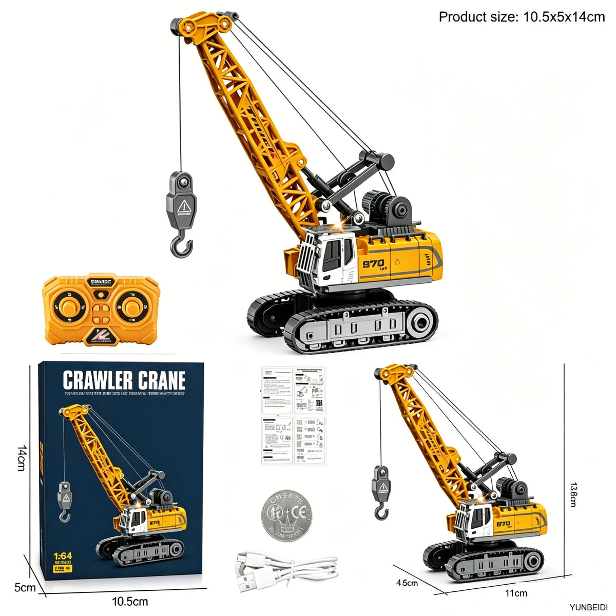 Mini RC Construction Vehicles 1:64