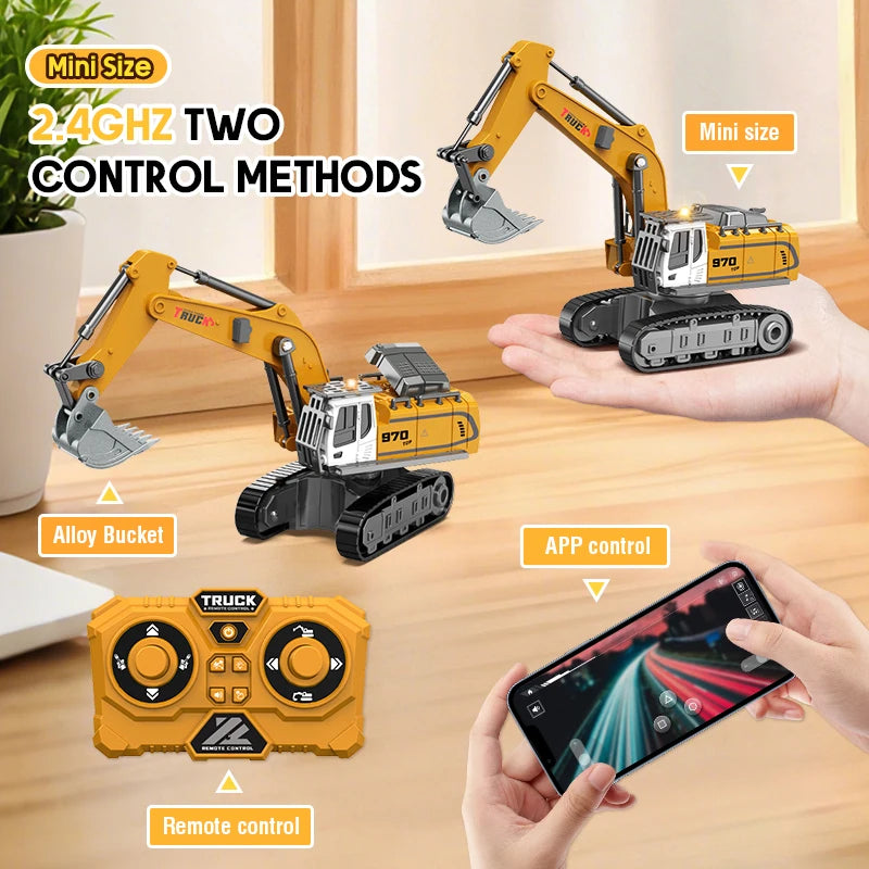 Mini RC Construction Vehicles 1:64 – Pro Alloy