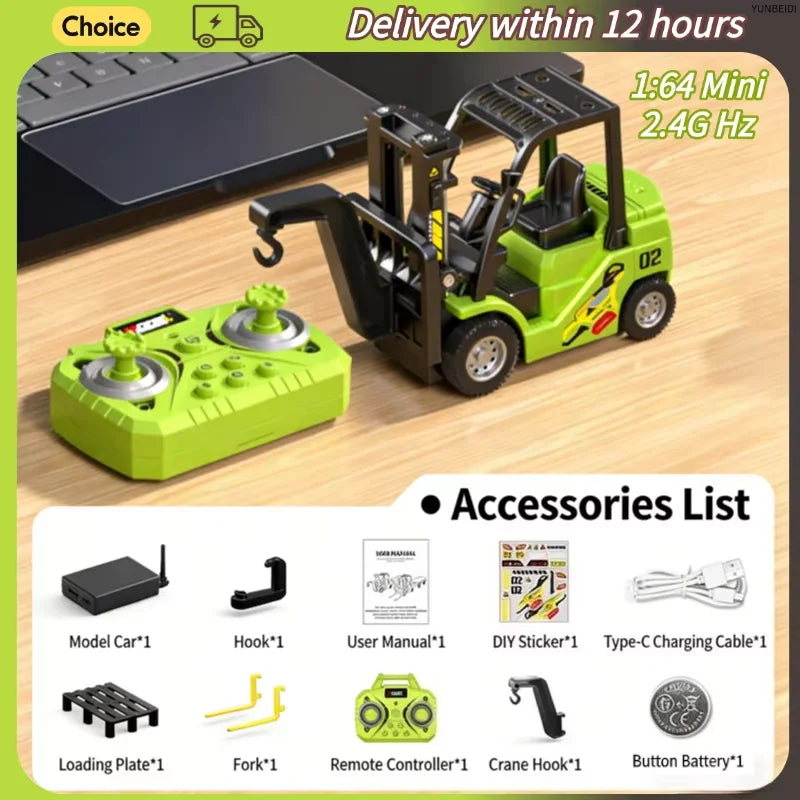 Mini RC Construction Vehicles 1:64