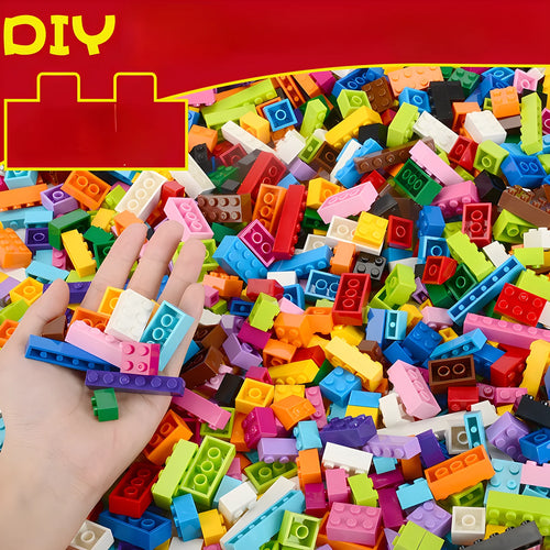 Classic Building Bricks Bulk Set (300 to 1000 Pieces)