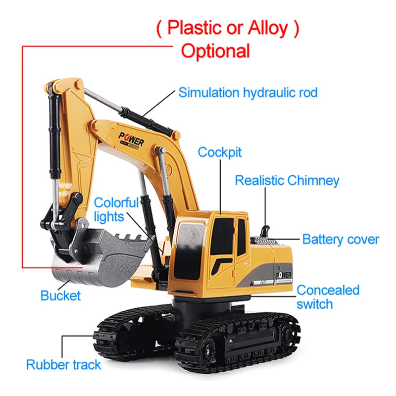 RC Excavator with Alloy Bucket 1:24