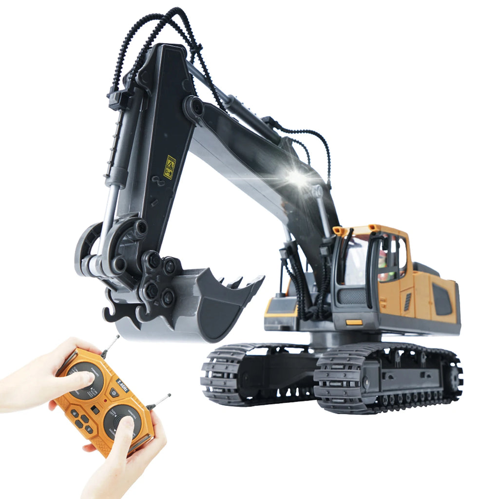 11-Channel RC Excavator 1:20 with Lights and Sound