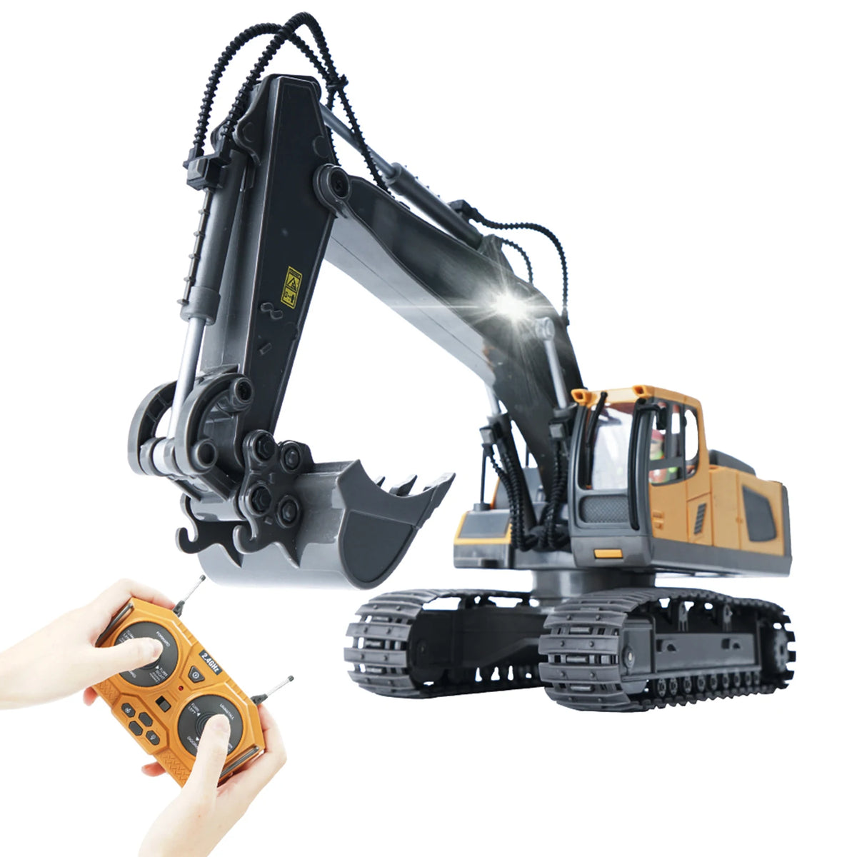 11-Channel RC Excavator 1:20 with Lights and Sound