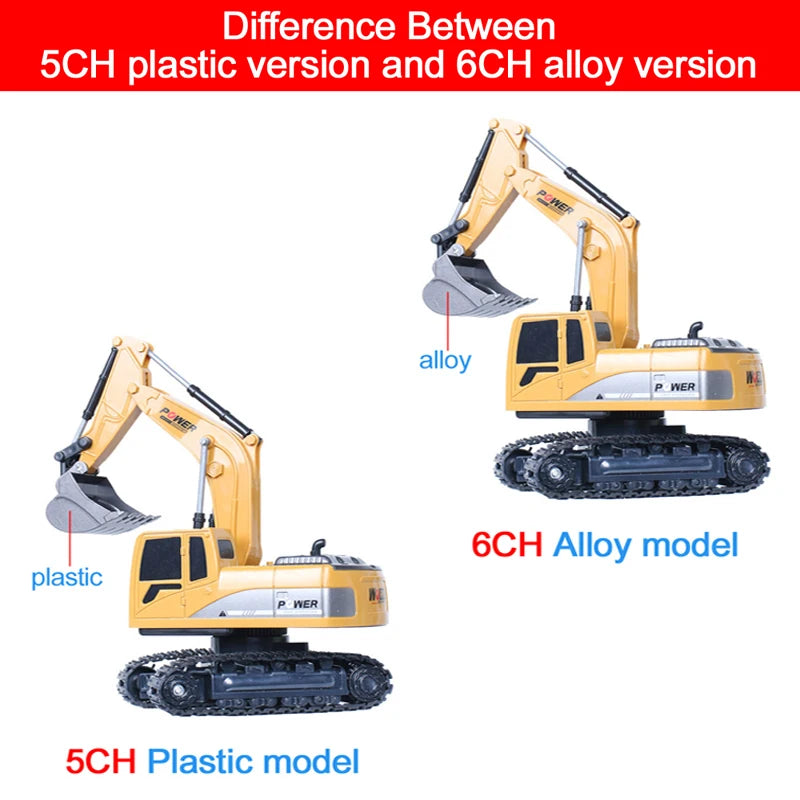 RC Excavator with Alloy Bucket 1:24