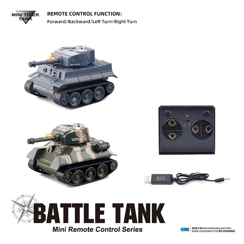 Mini RC Battle Tank 1:100