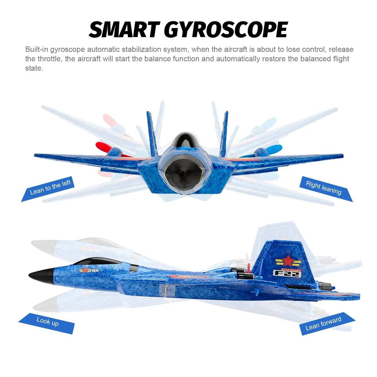 F-22 LED Foam RC Plane