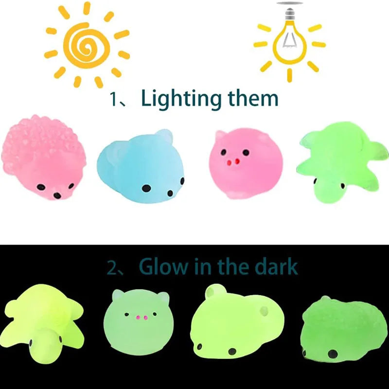 Glow-in-the-Dark Mochi Squishies