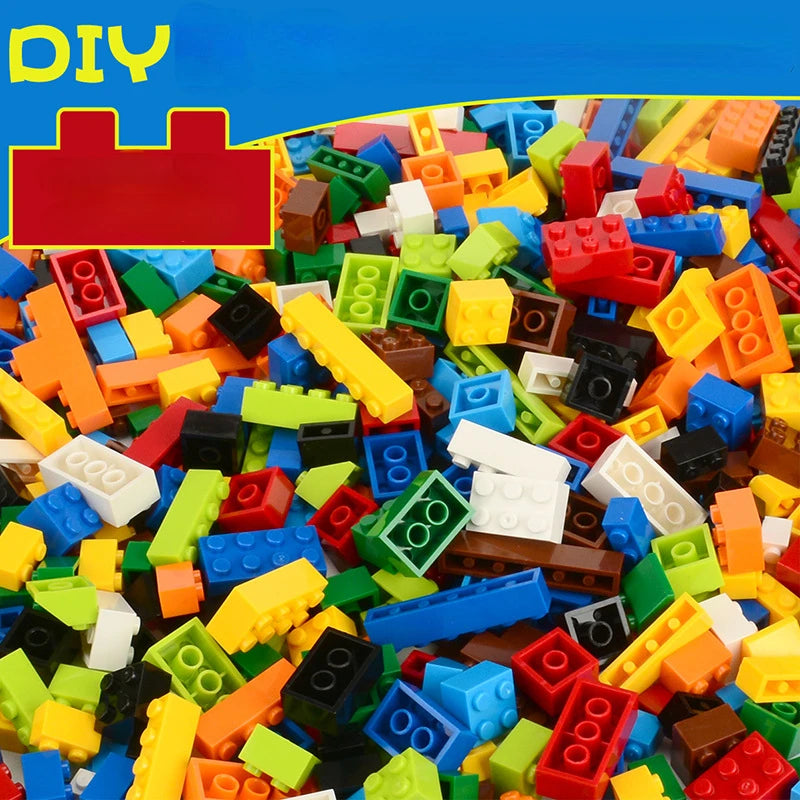 Classic Building Bricks Bulk Set (300 to 1000 Pieces)