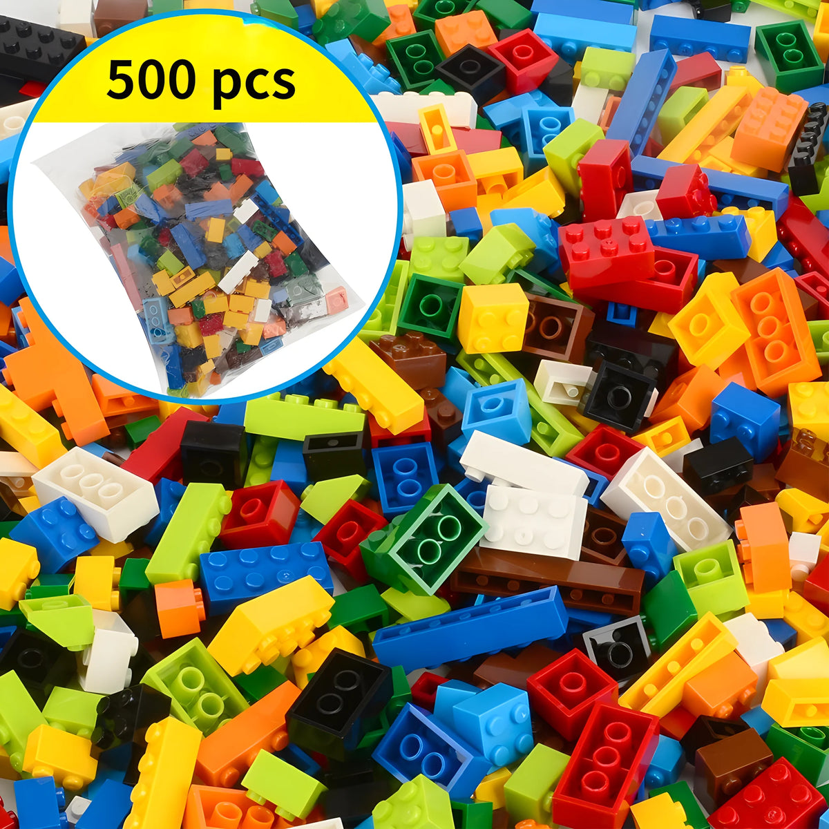 Classic Building Bricks Bulk Set (300 to 1000 Pieces)