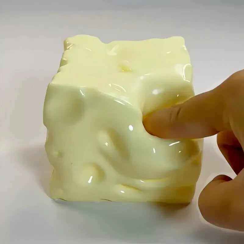 Squishy Cheese Cube Stress Ball