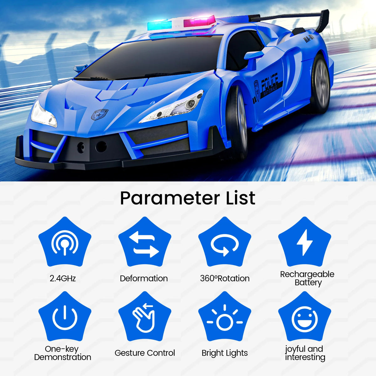 Gesture Control Transforming Robot Car