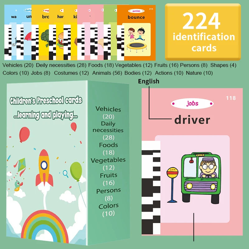 Dinosaur Talking Flash Cards with 224 Sight Words