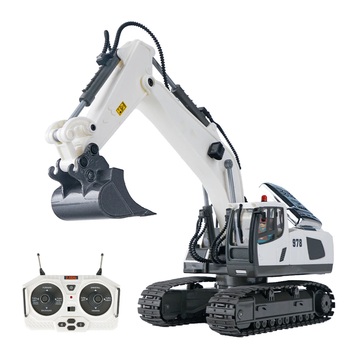 11-Channel RC Excavator 1:20 with Lights and Sound