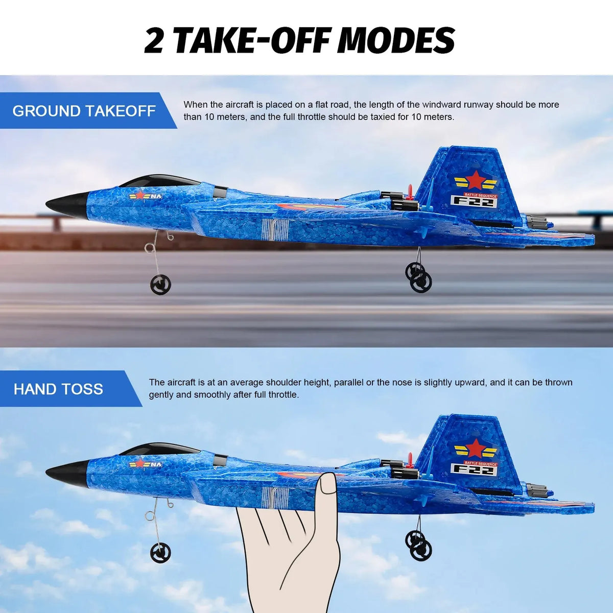 F-22 LED Foam RC Plane