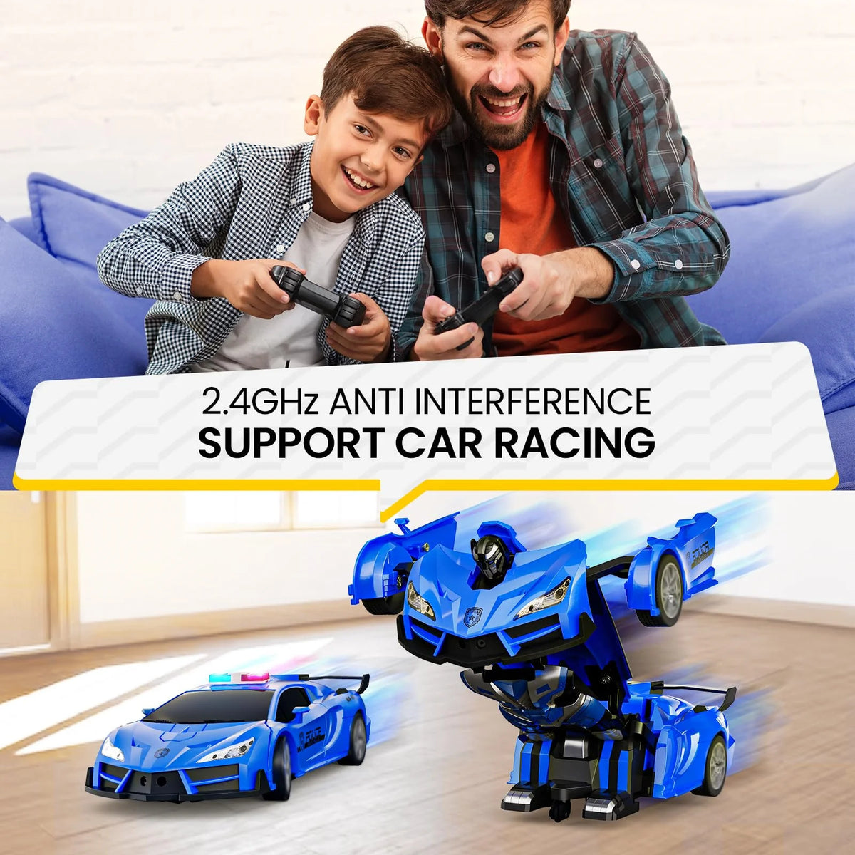 Gesture Control Transforming Robot Car