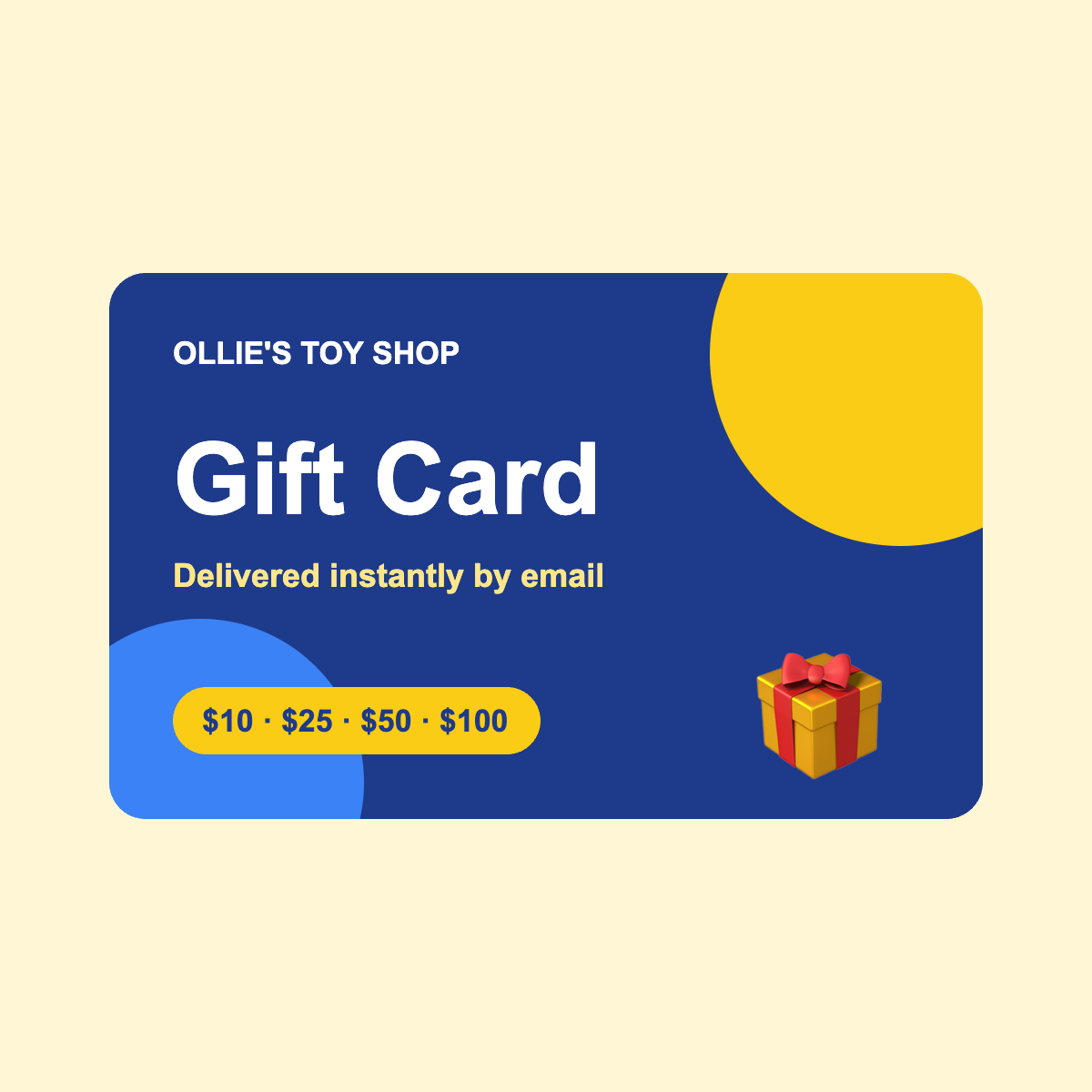 Ollie's Toy Shop gift card